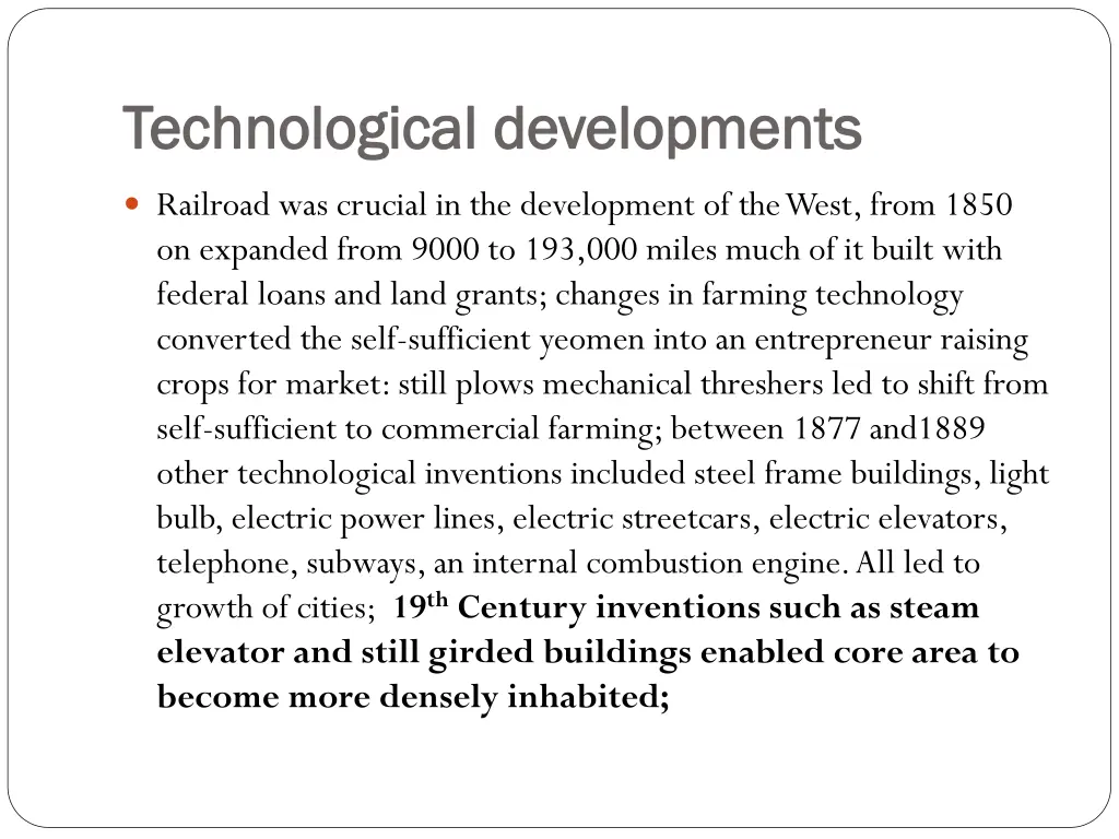 technological developments technological