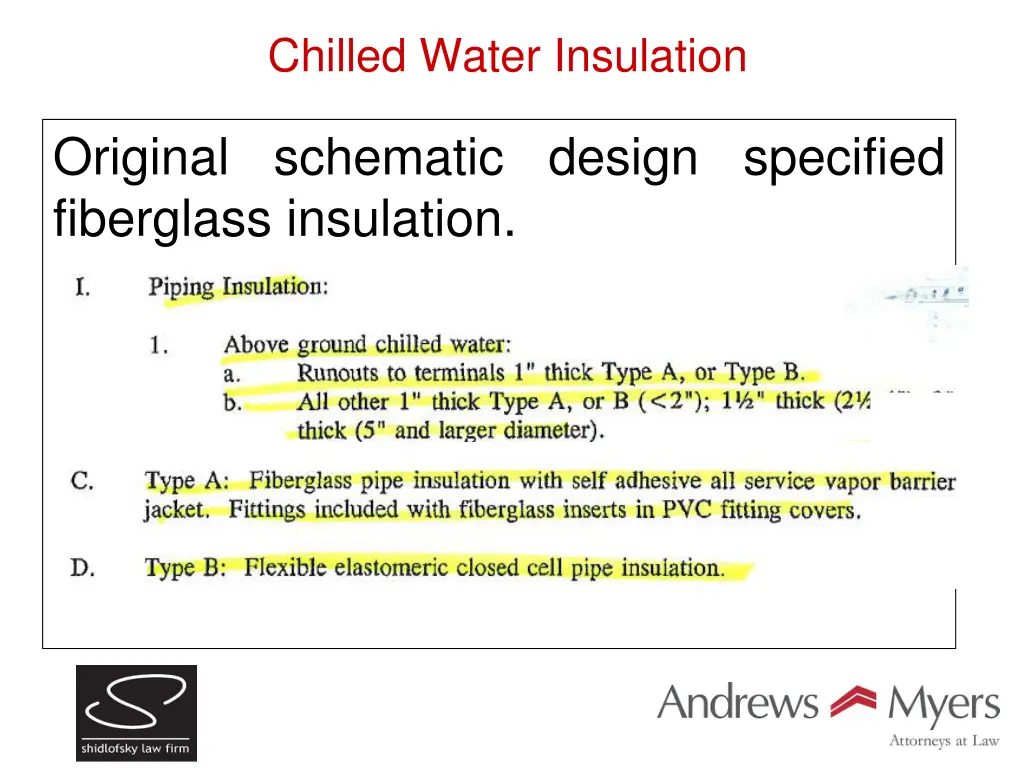 chilled water insulation