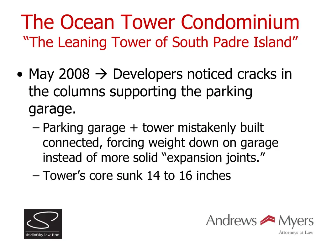 the ocean tower condominium the leaning tower 4