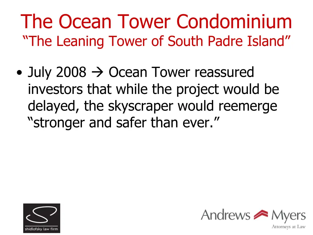 the ocean tower condominium the leaning tower 5