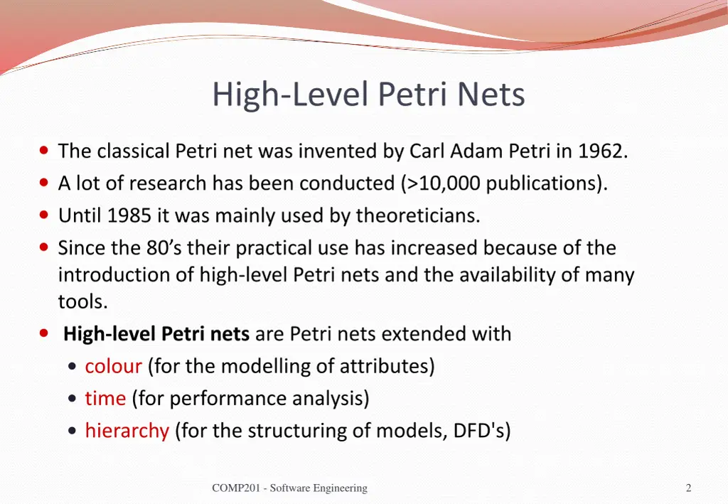 high level petri nets