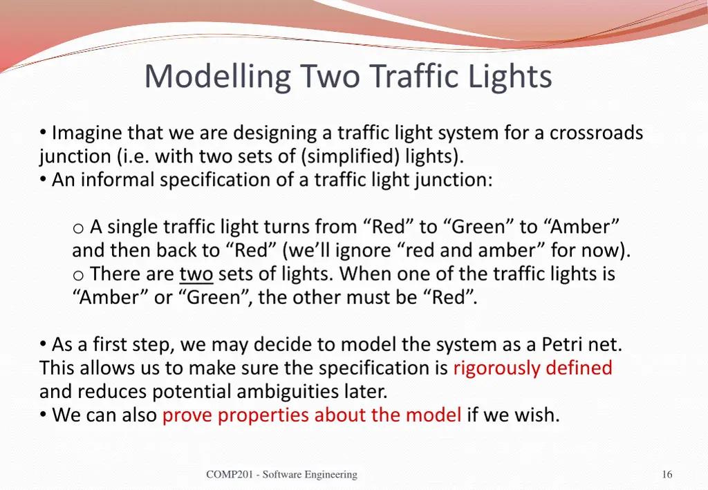 modelling two traffic lights