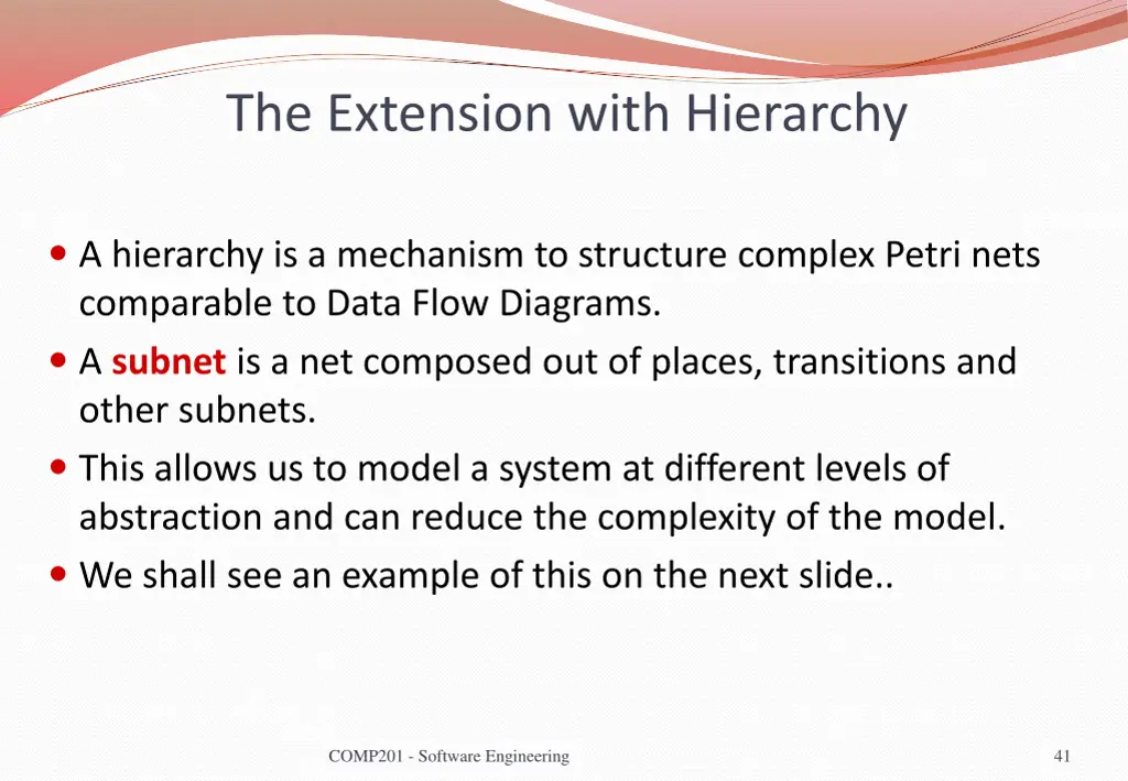 the extension with hierarchy