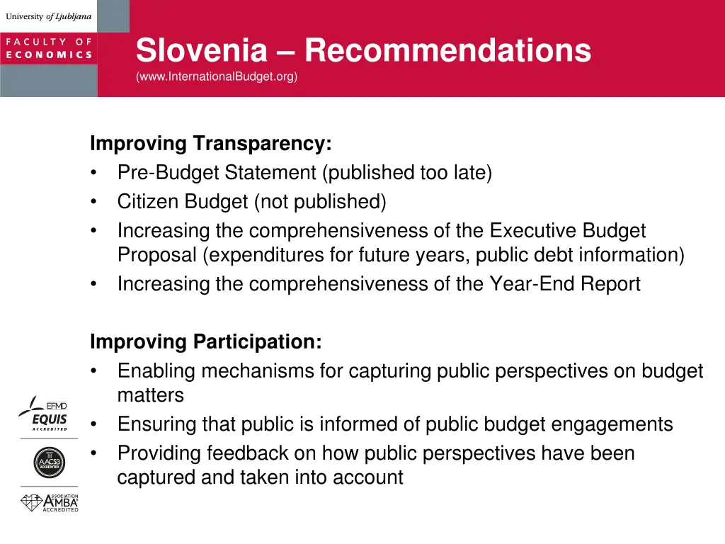 slovenia recommendations www internationalbudget