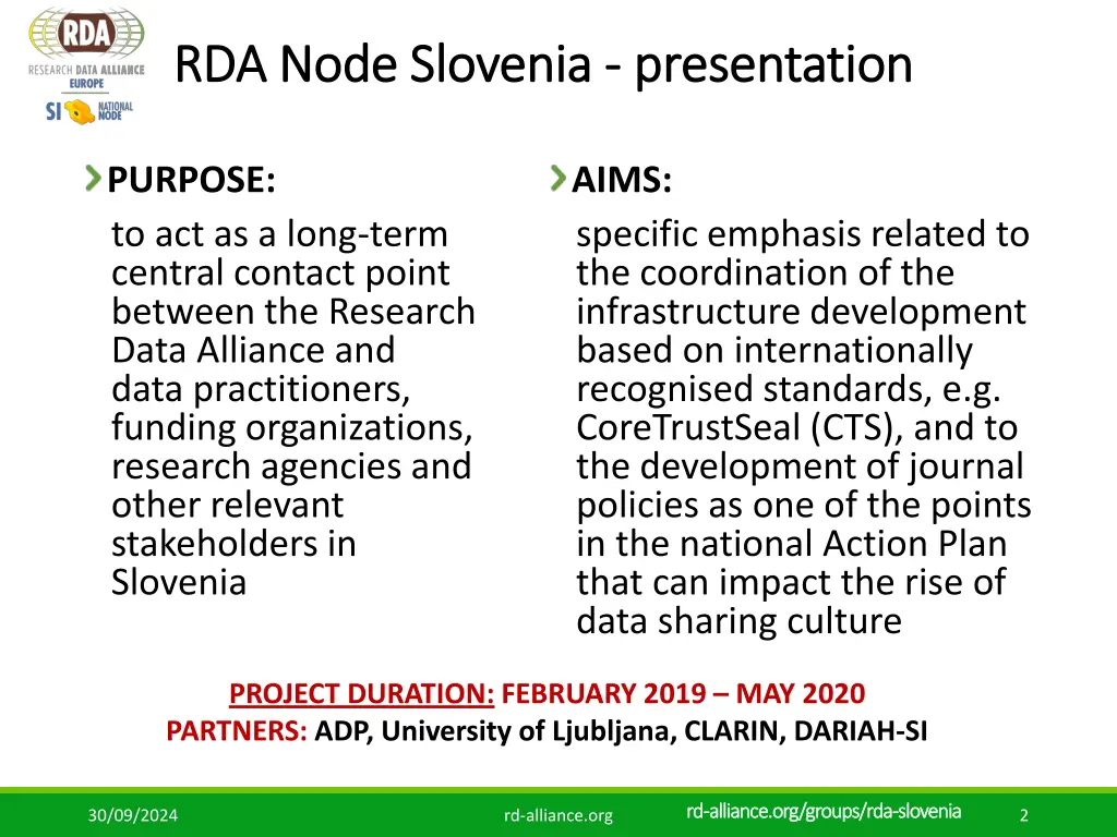 rda node slovenia rda node slovenia presentation