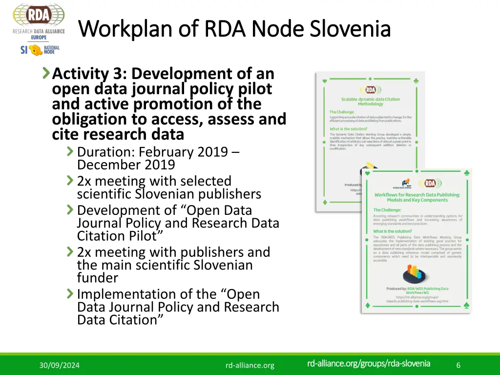 workplan workplan of rda node slovenia 1