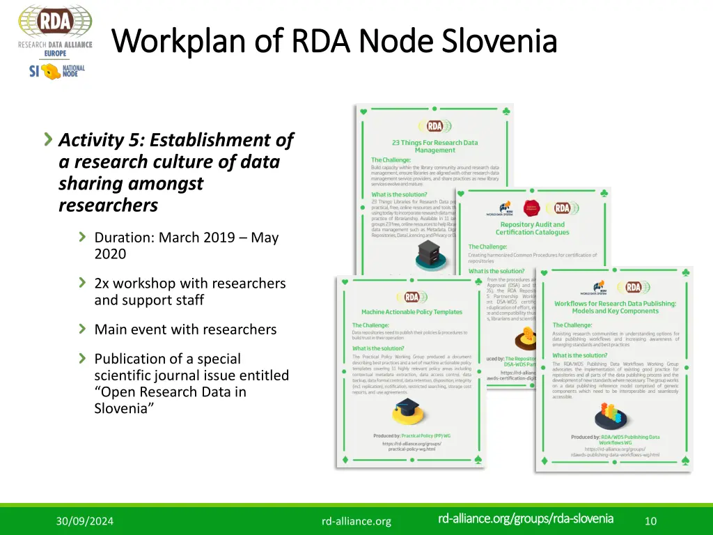 workplan workplan of rda node slovenia 5