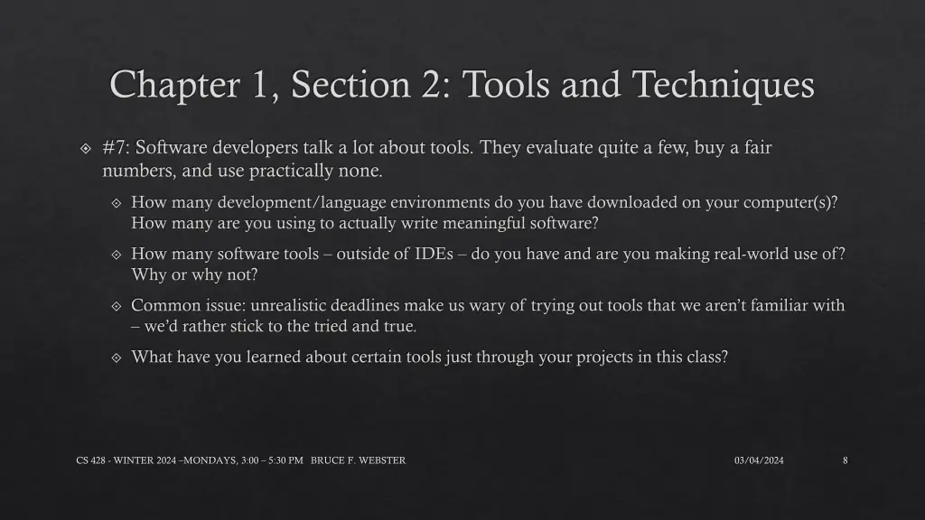 chapter 1 section 2 tools and techniques 2