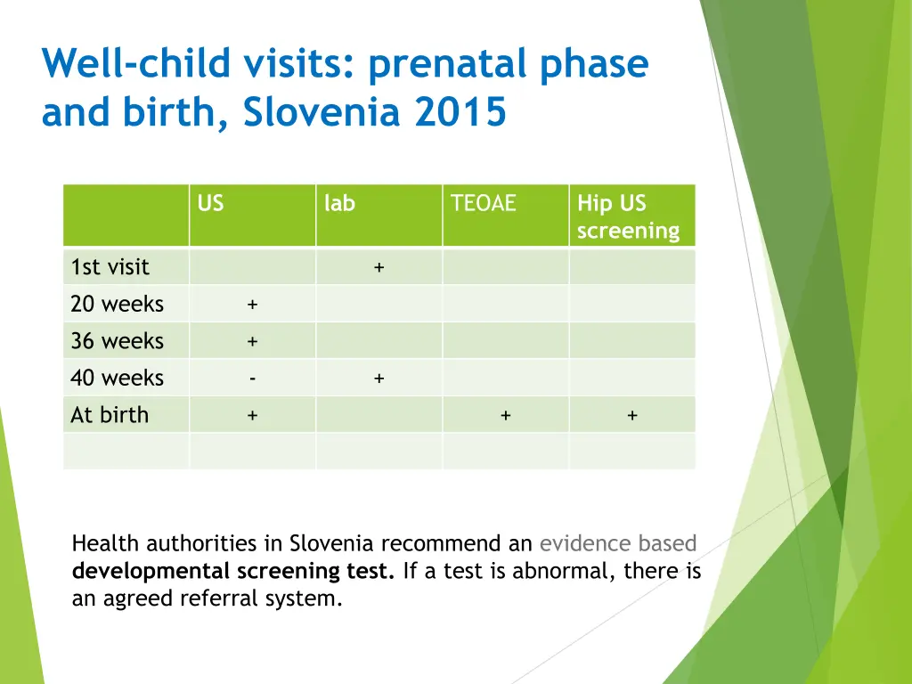 well child visits prenatal phase and birth 1