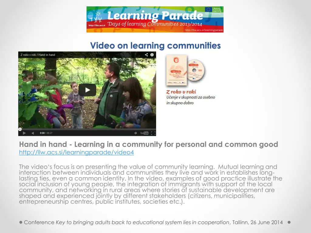 video on learning communities