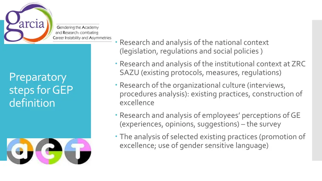 research and analysis of the national context