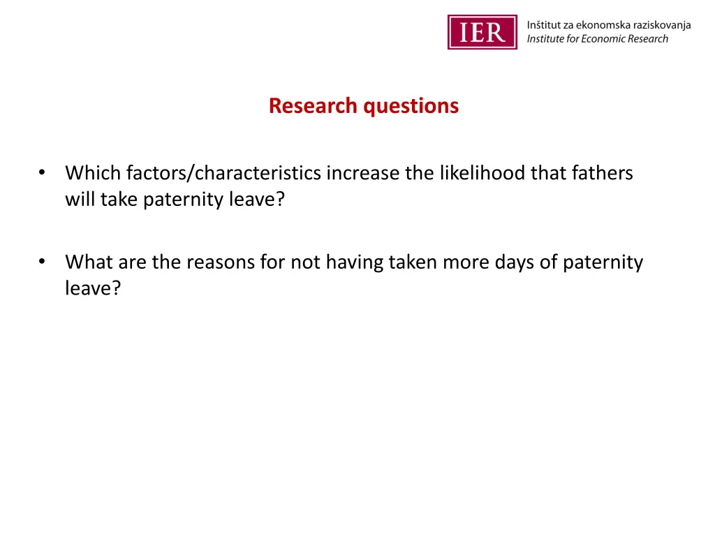 research questions