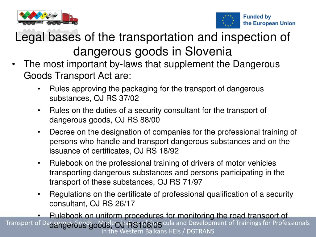 legal bases of the transportation and inspection 3