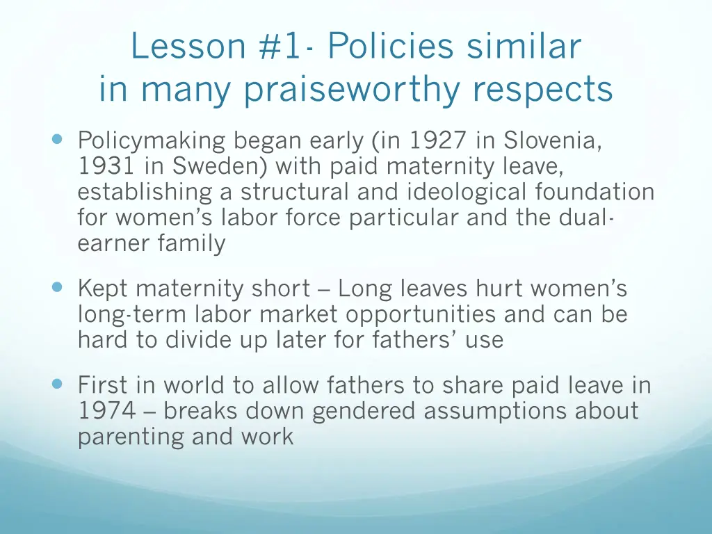 lesson 1 policies similar in many praiseworthy