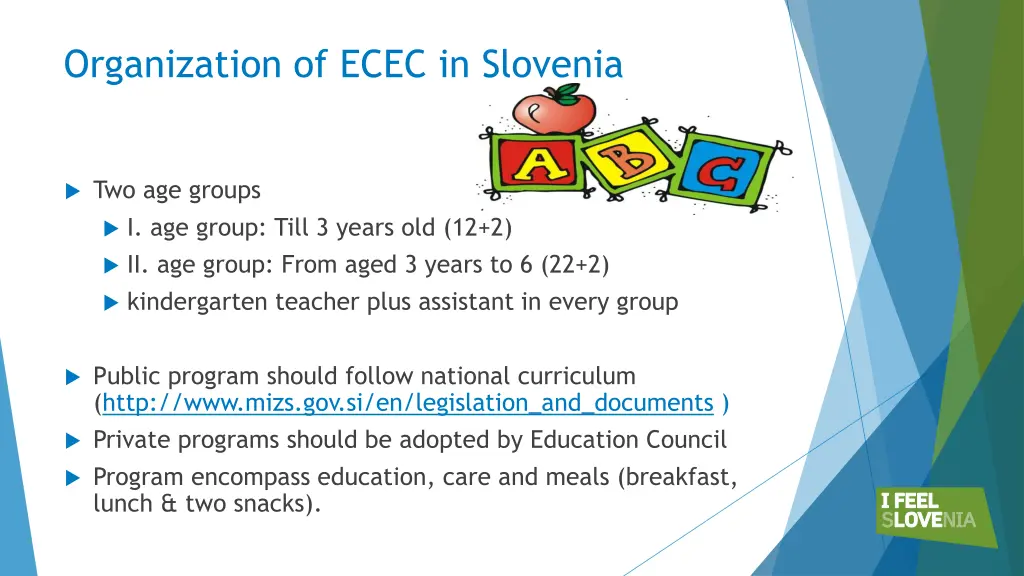 organization of ecec in slovenia