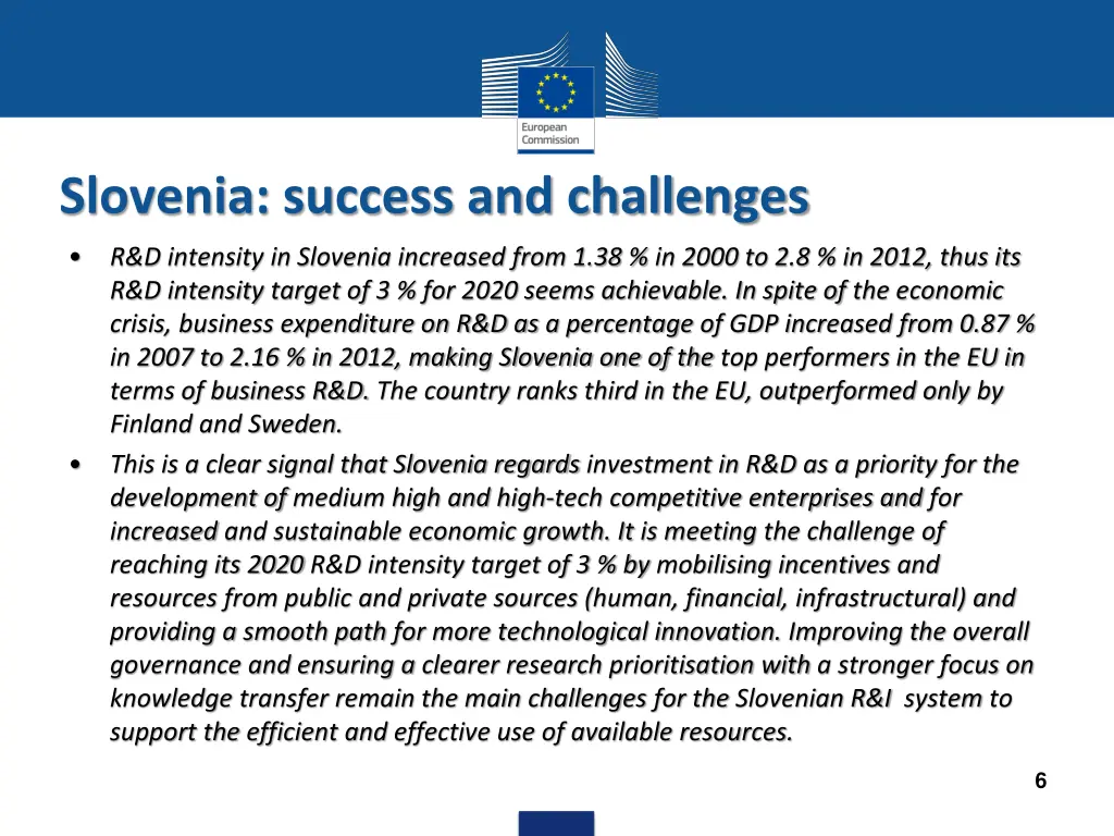 slovenia success and challenges