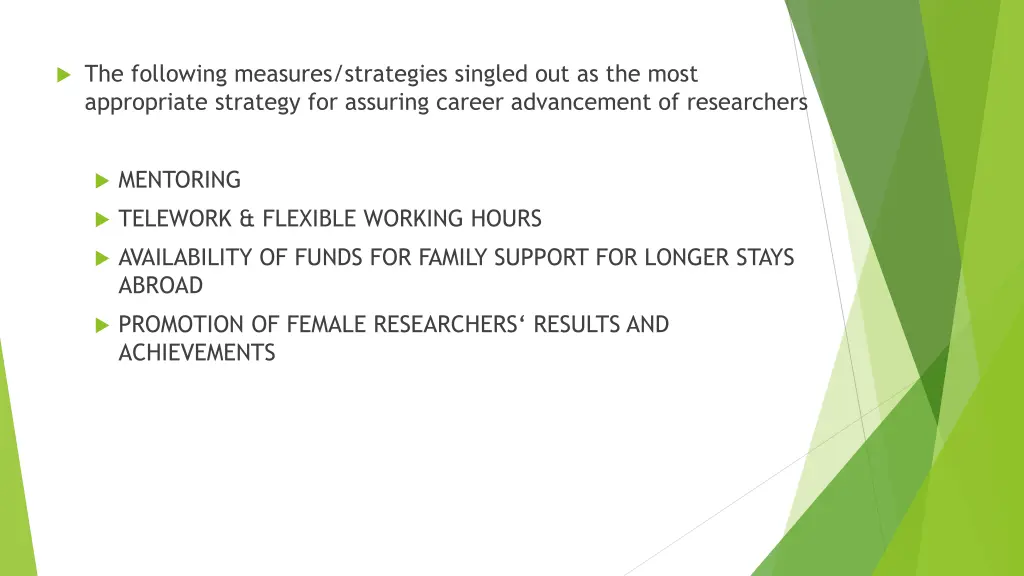 the following measures strategies singled