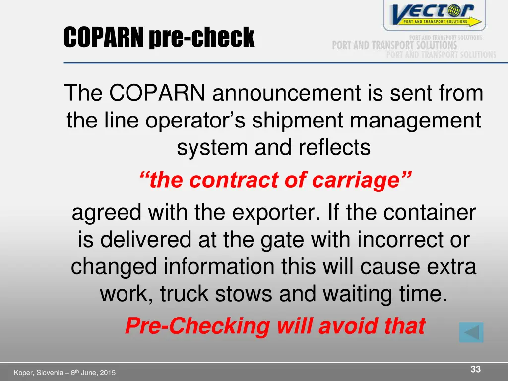 coparn pre check