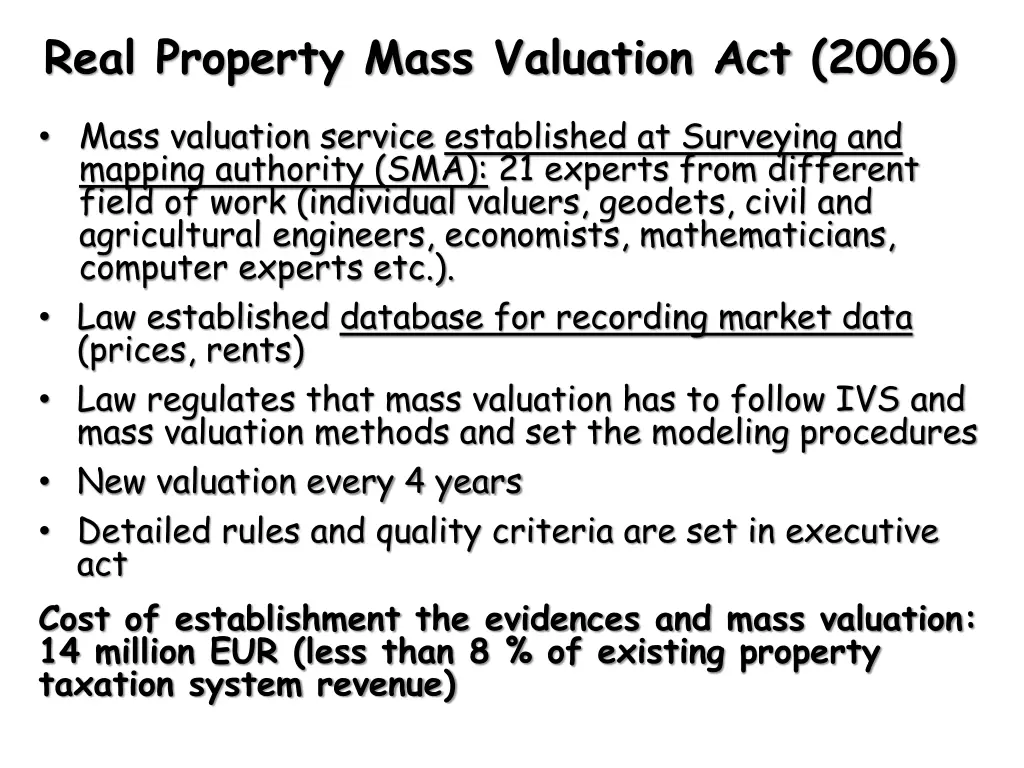 real property mass valuation act 2006