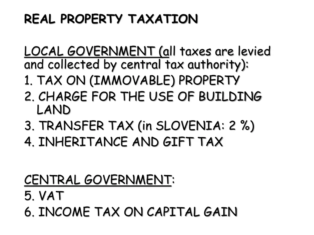 real property taxation