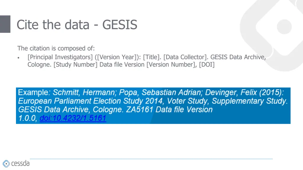 cite the data gesis