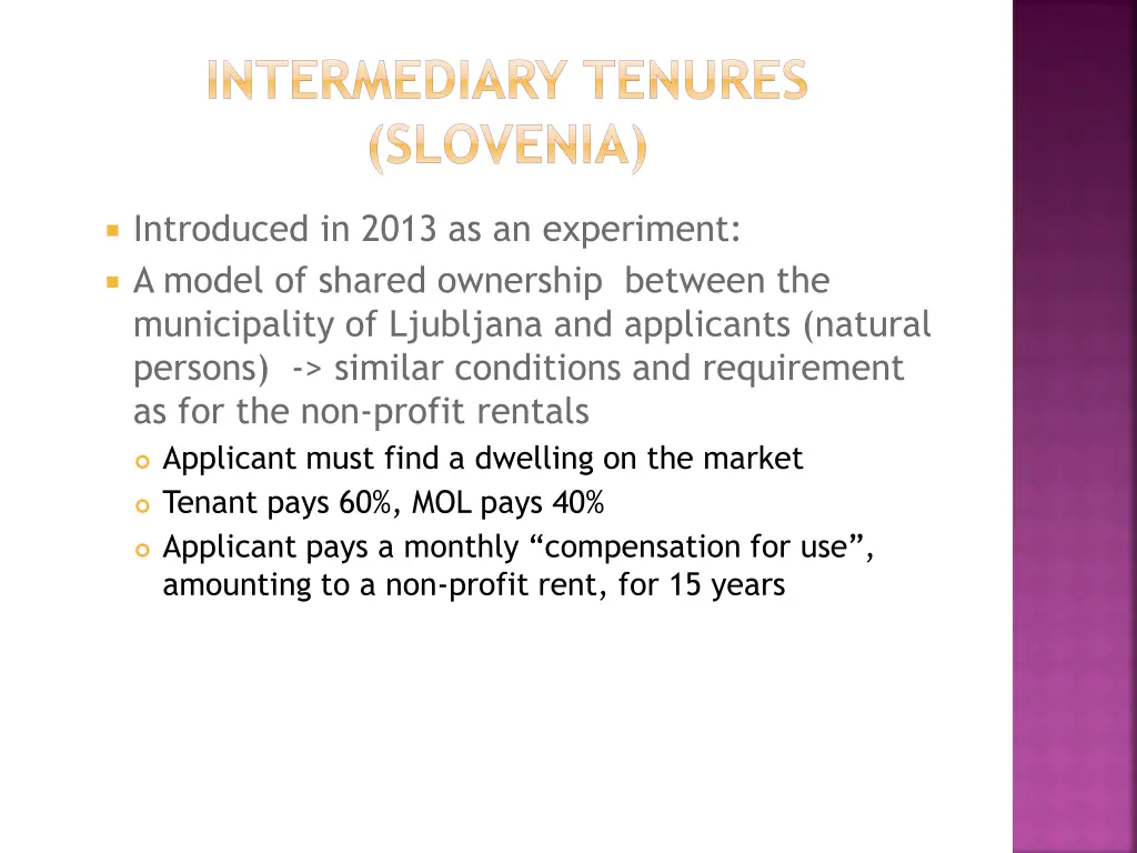 intermediary tenures slovenia