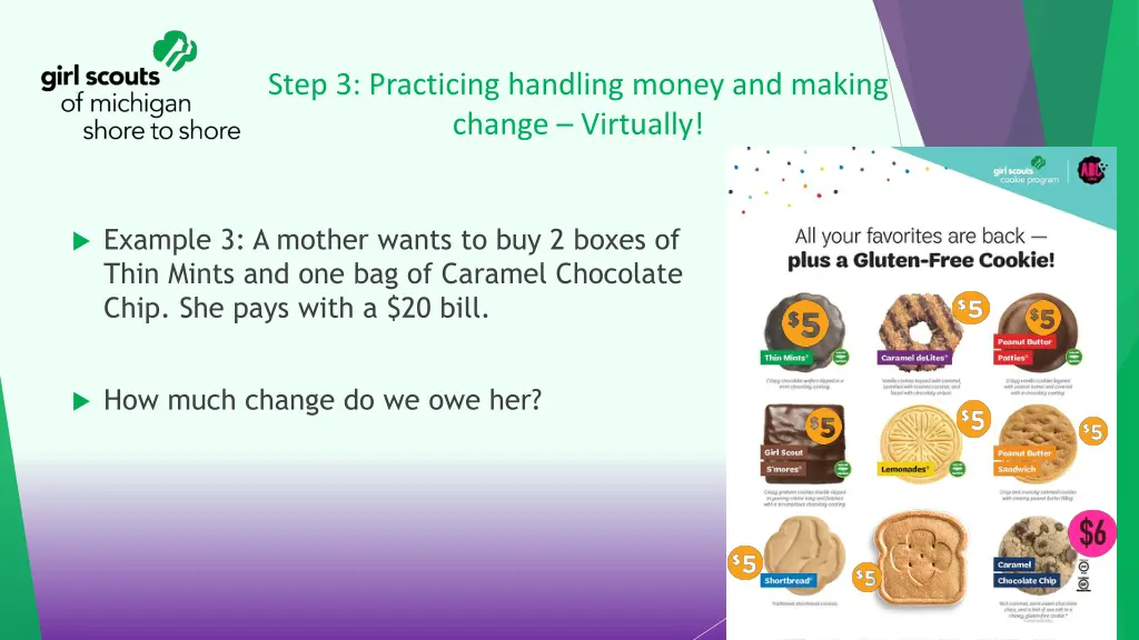 step 3 practicing handling money and making 3