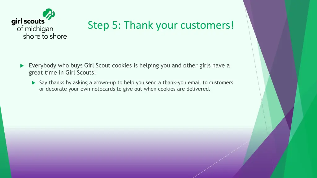 step 5 thank your customers