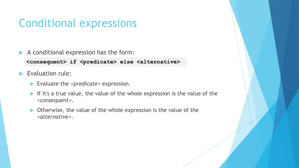 conditional expressions 1