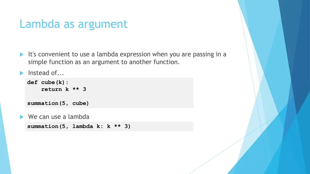 lambda as argument