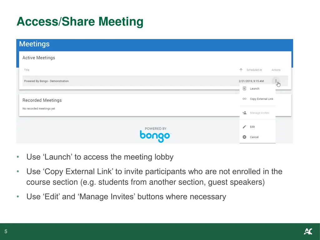 access share meeting