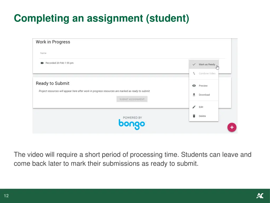 completing an assignment student 1