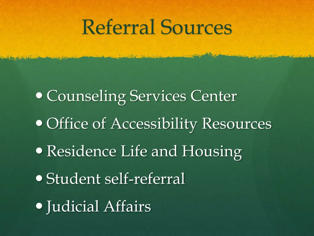 referral sources