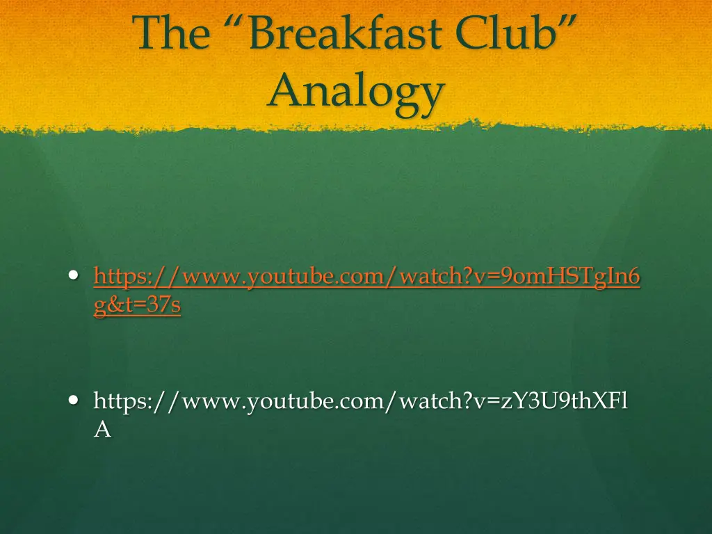 the breakfast club analogy