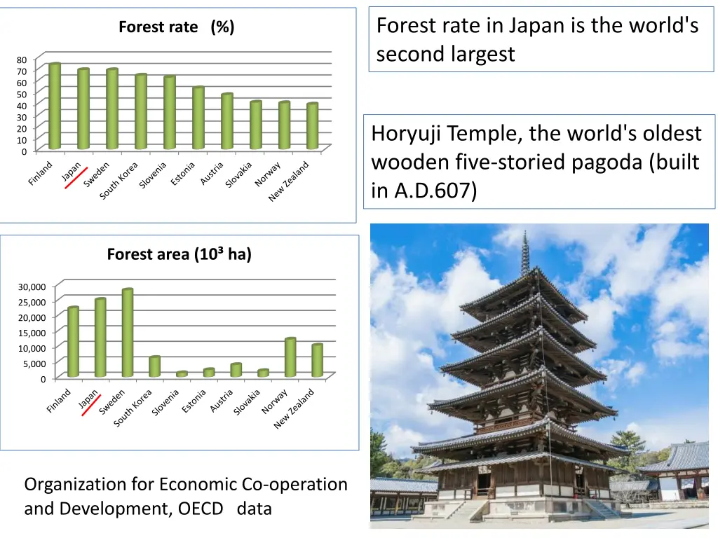 forest rate in japan is the world s second largest