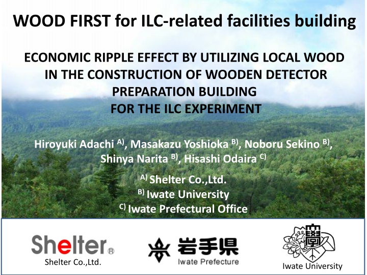 wood first for ilc related facilities building