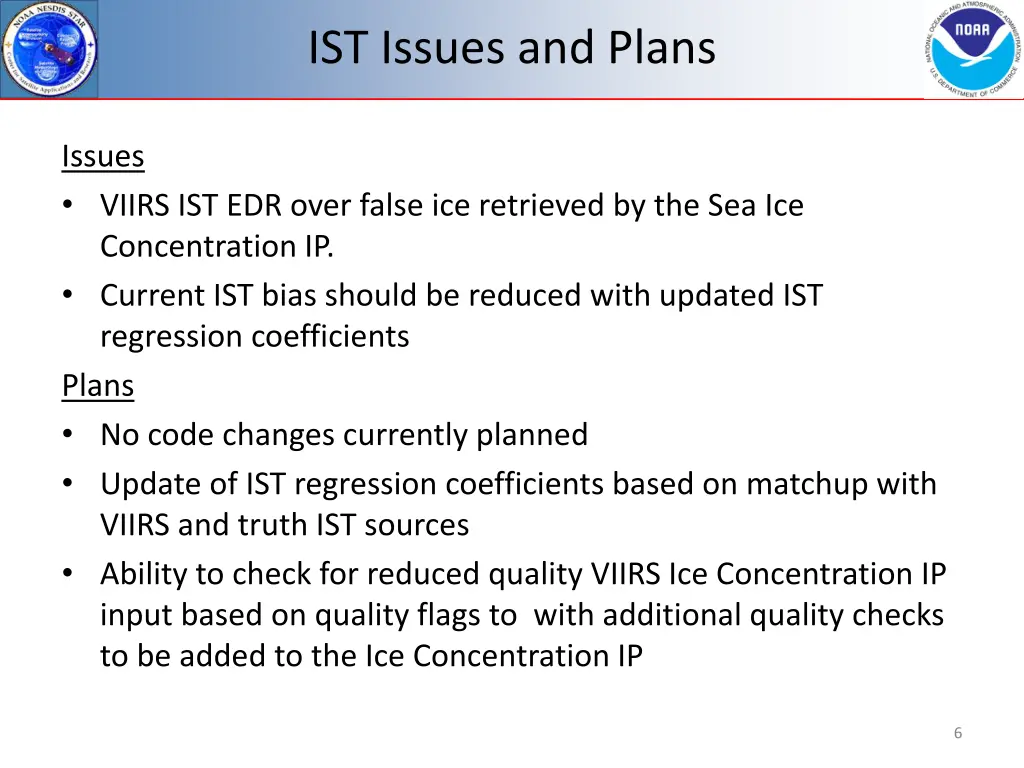 ist issues and plans