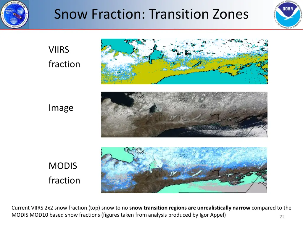 snow fraction transition zones