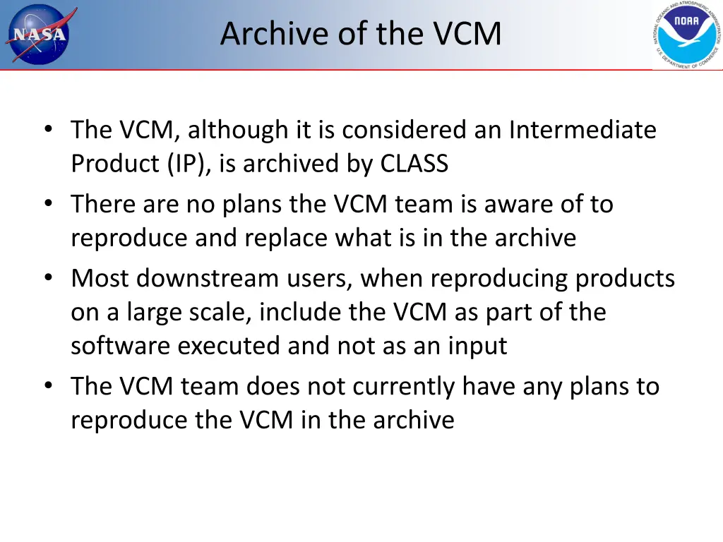 archive of the vcm