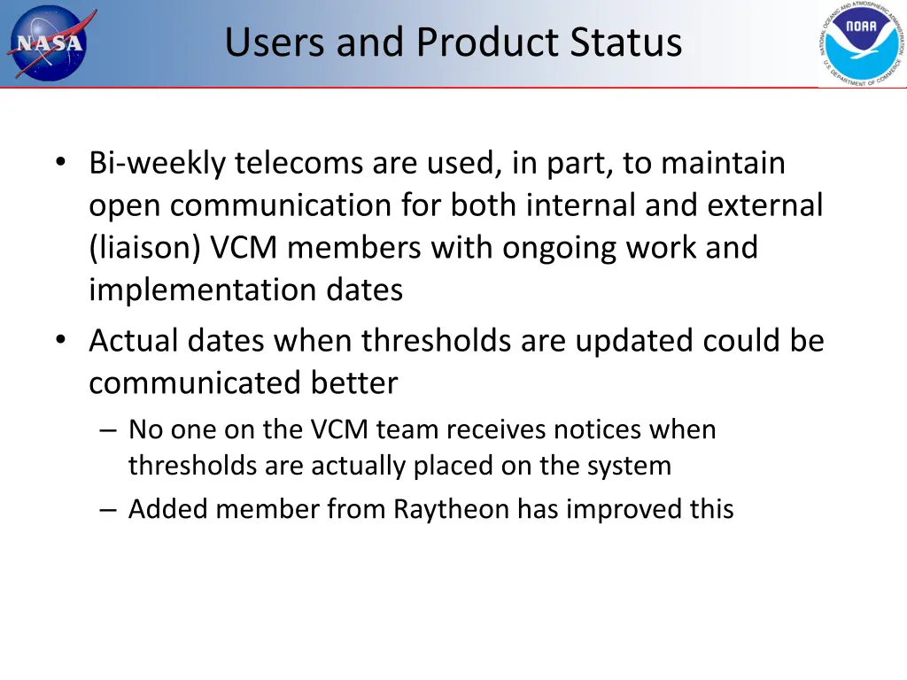 users and product status