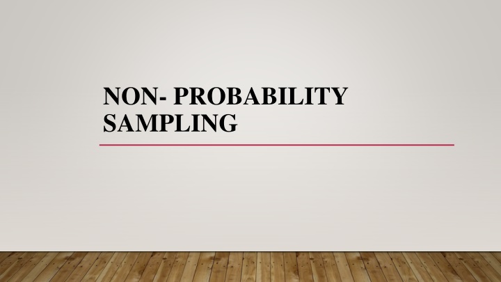 non probability sampling