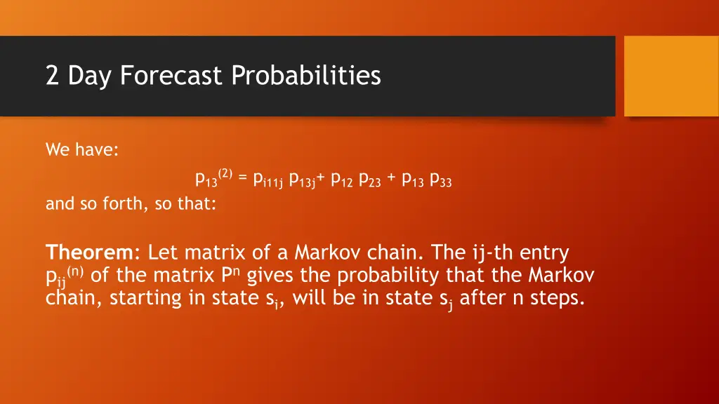 2 day forecast probabilities