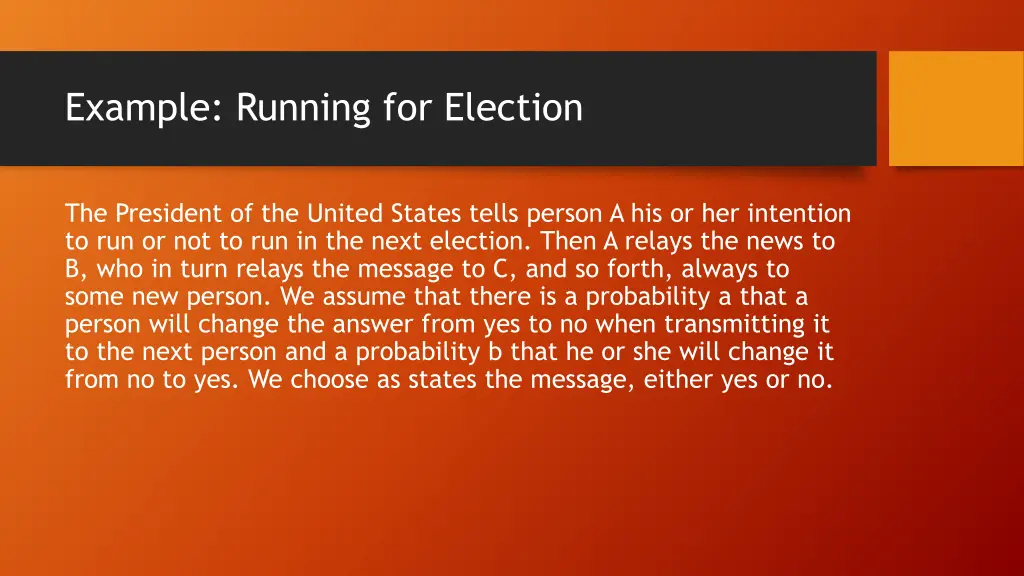 example running for election