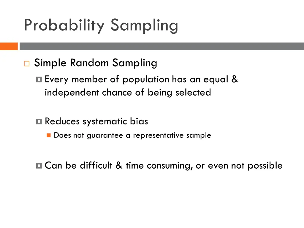 probability sampling