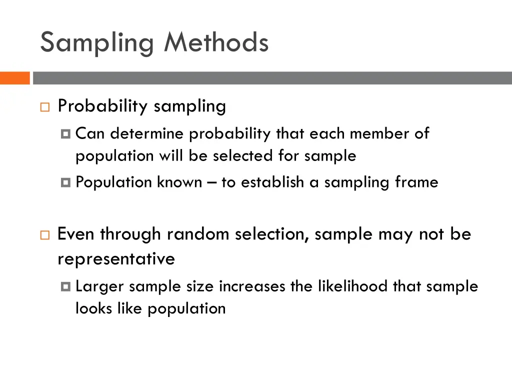 sampling methods