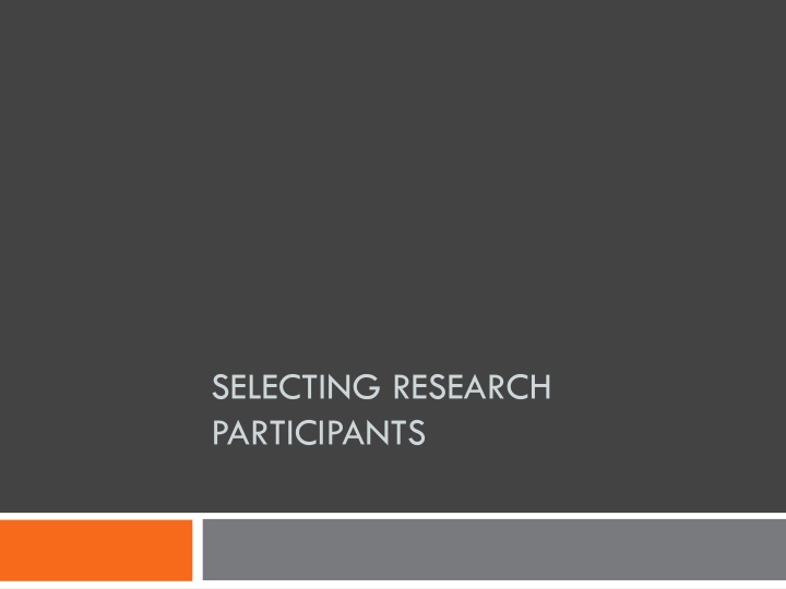 selecting research participants