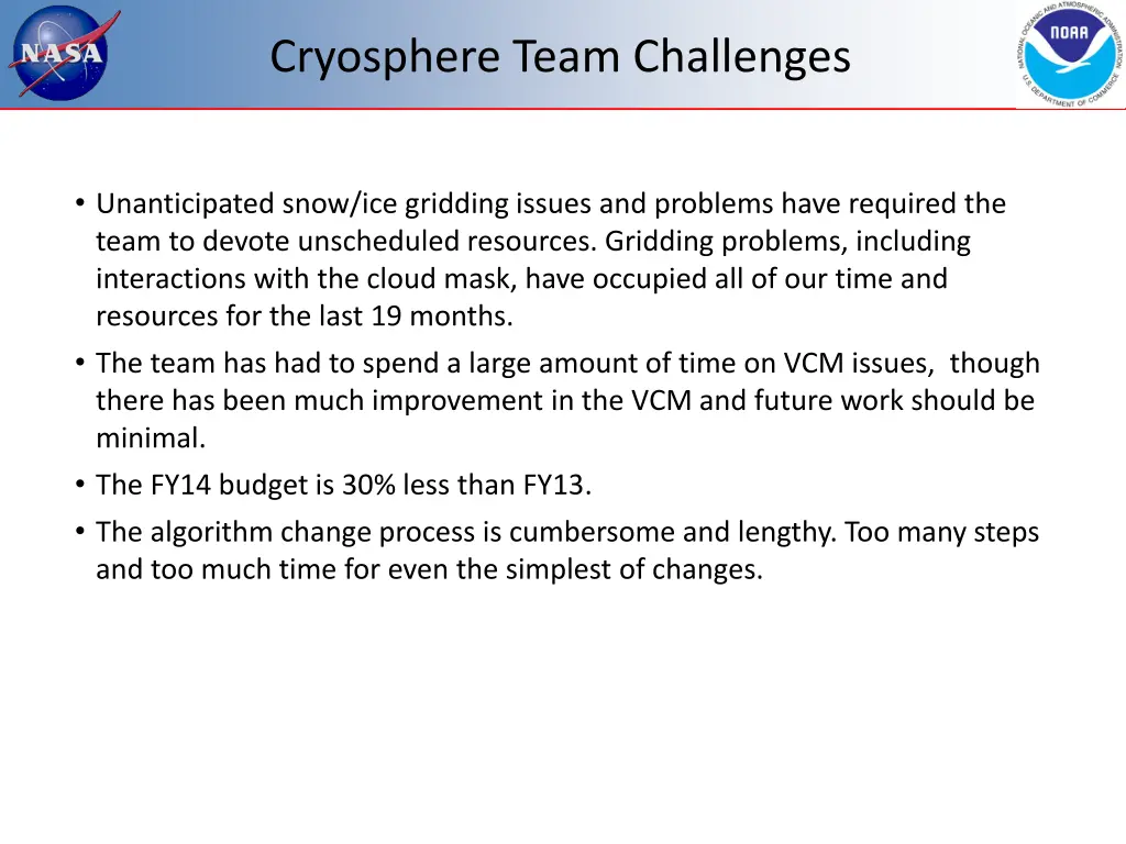 cryosphere team challenges