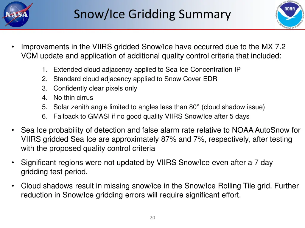 snow ice gridding summary