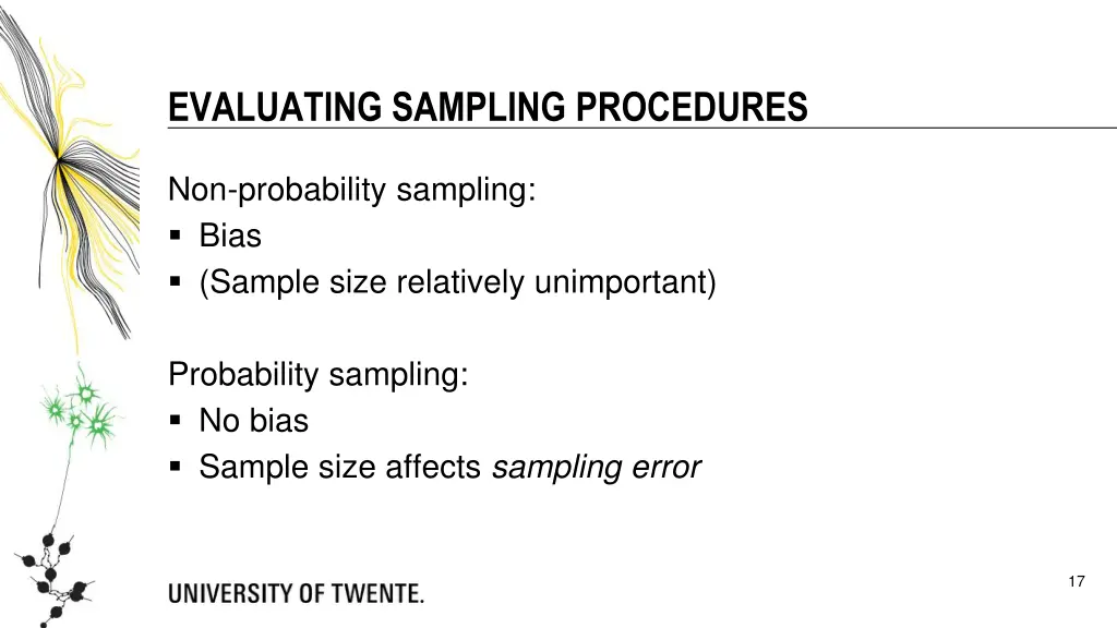 evaluating sampling procedures