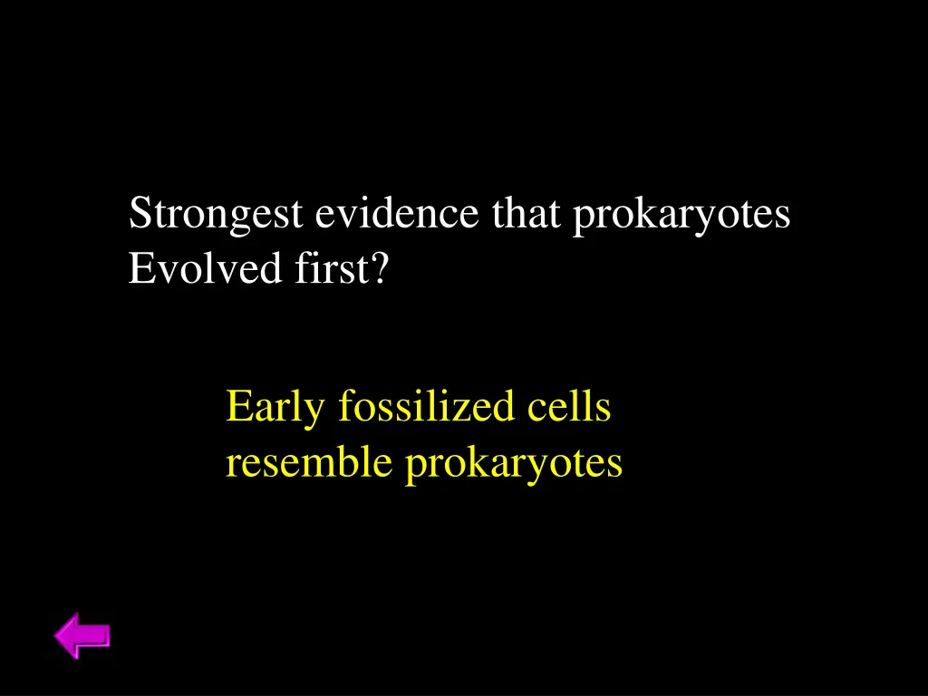 strongest evidence that prokaryotes evolved first